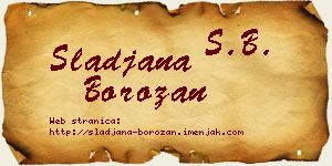 Slađana Borozan vizit kartica